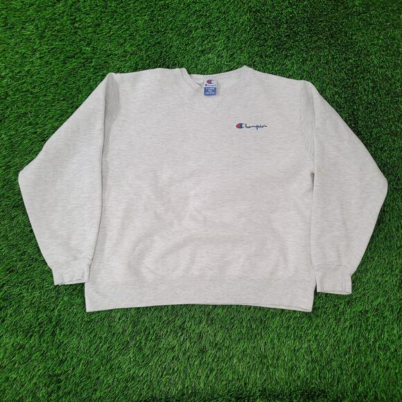 Vintage 90s Champion Sweatshirt Womens XL 24x24 Boxy Gray - Picture 1 of 16